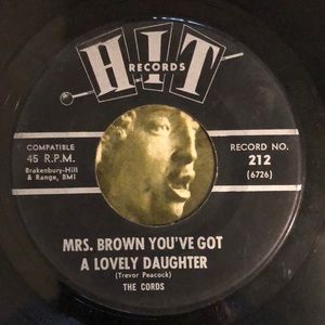The Cords Mrs. Brown You've Got A Lovely Daughter Vinyl 45 Record